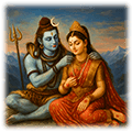 Lord Shiva Adorning Goddess Parvati with Necklace
