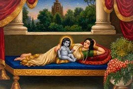 Bala Rama with Mata Kaushalya
