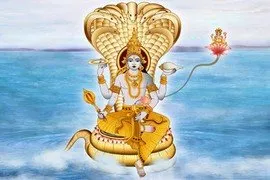 Lord Vishnu in Ksheer Sagar