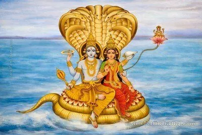 Lord Vishnu with Goddess Lakshmi